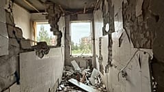 Schäden an einer Schule in Julfa, in der aserbaidschanischen Exklave Nachitschewan, nach einem Drohnenangriff am 5. März 2026