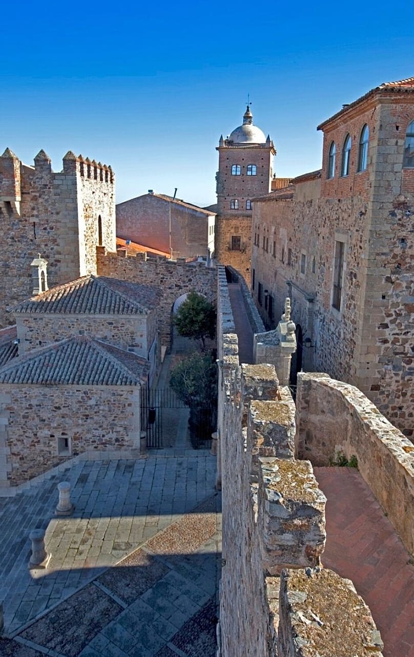 Imagen de las calles del casco antiguo de Cáceres.