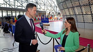 Johan Forssell, Sweden's Minister for Migration and Asylum & Mared Jones, Euronews