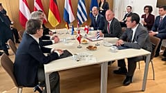 Kommissar Brunner mit den Ministern aus Deutschland, den Niederlanden, Griechenland, Dänemark und Österreich