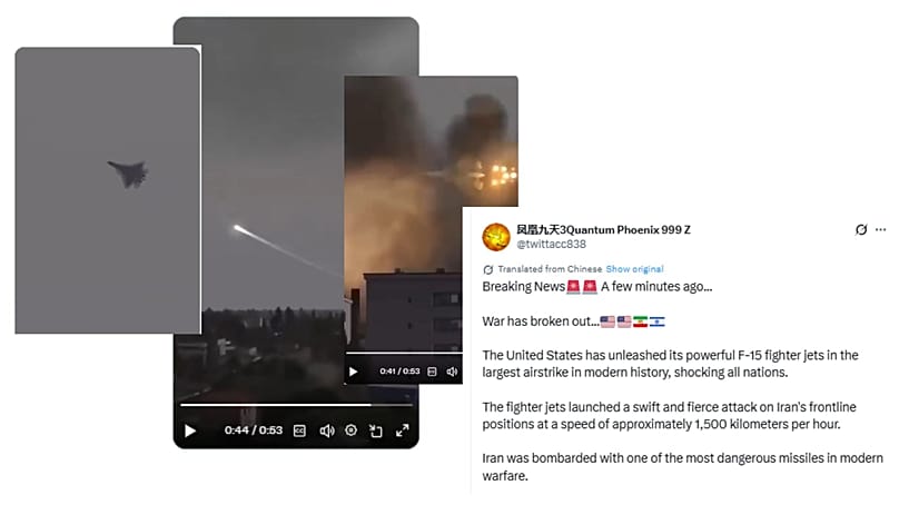 Video claiming to show US fighter jets is from a video game. 