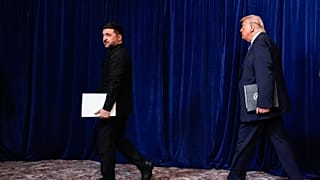 الرئيس الأمريكي دونالد ترامب والرئيس الاوكراني فولوديمير زيلينسكي 