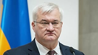 Ukrainian Foreign Minister Andrii Sybiha in Kyiv, Ukraine, Friday, Feb. 6, 2026. (AP Photo/Serge