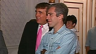 Epstein ve Trump'ın bir arada görüldüğü eski bir fotoğraf.
