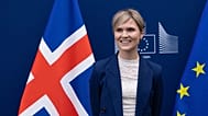 Iceland's Prime Minister Kristrún Frostadóttir prior to a meeting with European Commission President Ursula von der Leyen in Brussels, April 2025.