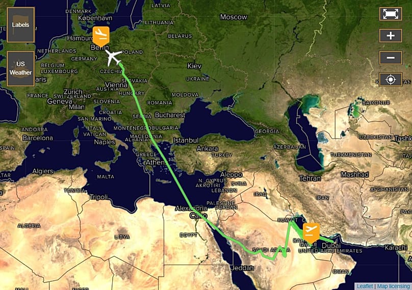 Flug aus Doha nach BER Berlin. 