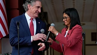 Rodríguez y Burgum, durante su declaración conjunta. 