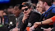 Timothée Chalamet lors de la seconde mi-temps d'un match de NBA entre les New York Knicks et les Portland Trail Blazers, le 30 janvier 2026.