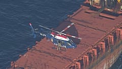 Festhalten des Schiffes "Caffa" durch die schwedische Küstenwache