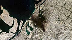 Dieses von Planet Labs PBC zur Verfügung gestellte Satellitenbild zeigt die Folgen eines Luftangriffs auf Dubai, 1. März, 2026