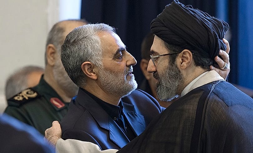 مجتبی خامنه‌ای و قاسم سلیمانی