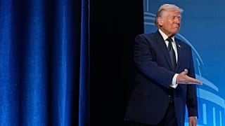 US President Donald Trump arrives to speak at the Republican Members Issues Conference in Miami, 9 March, 2026