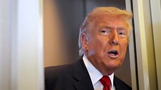 US President Donald Trump speaks to reporters while traveling aboard Air Force One, 7 March, 2026