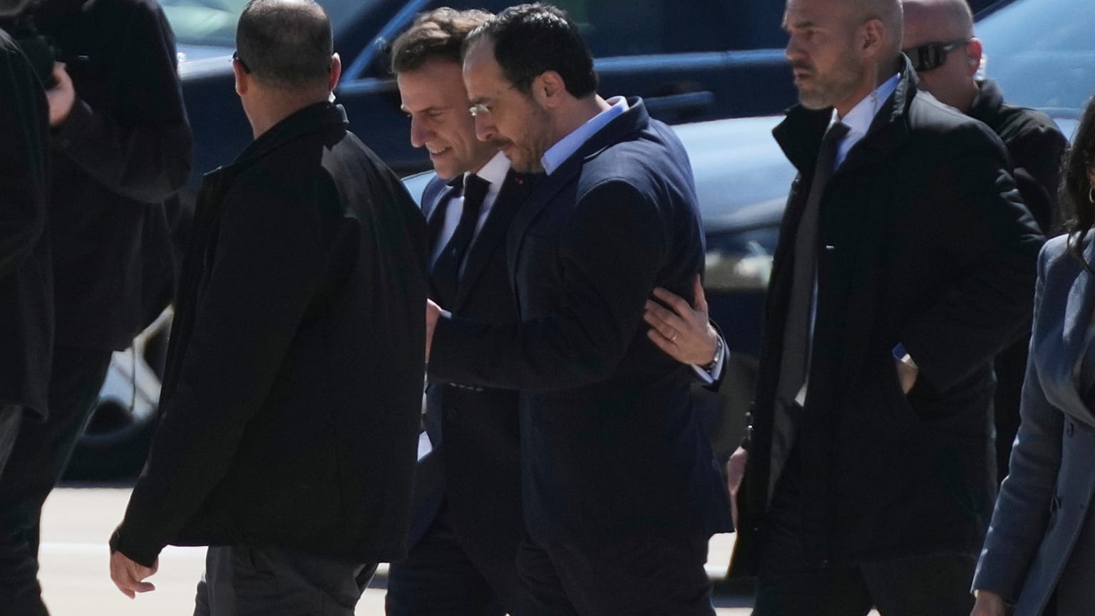 Εμανουέλ Μακρόν και Νίκος Χριστοδουλίδης