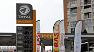 A gas station displays prices up to €2.31 per litre in Marseille, southern France, Wednesday, March 9, 2022.