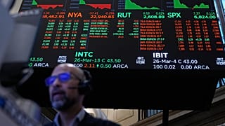 Cotizaciones de acciones en el parqué de la Bolsa de Nueva York, Nueva York, cuatro de marzo de 2026