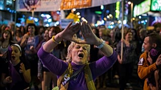 ARCHIVO - manifestación a favor de los derechos de la mujer.