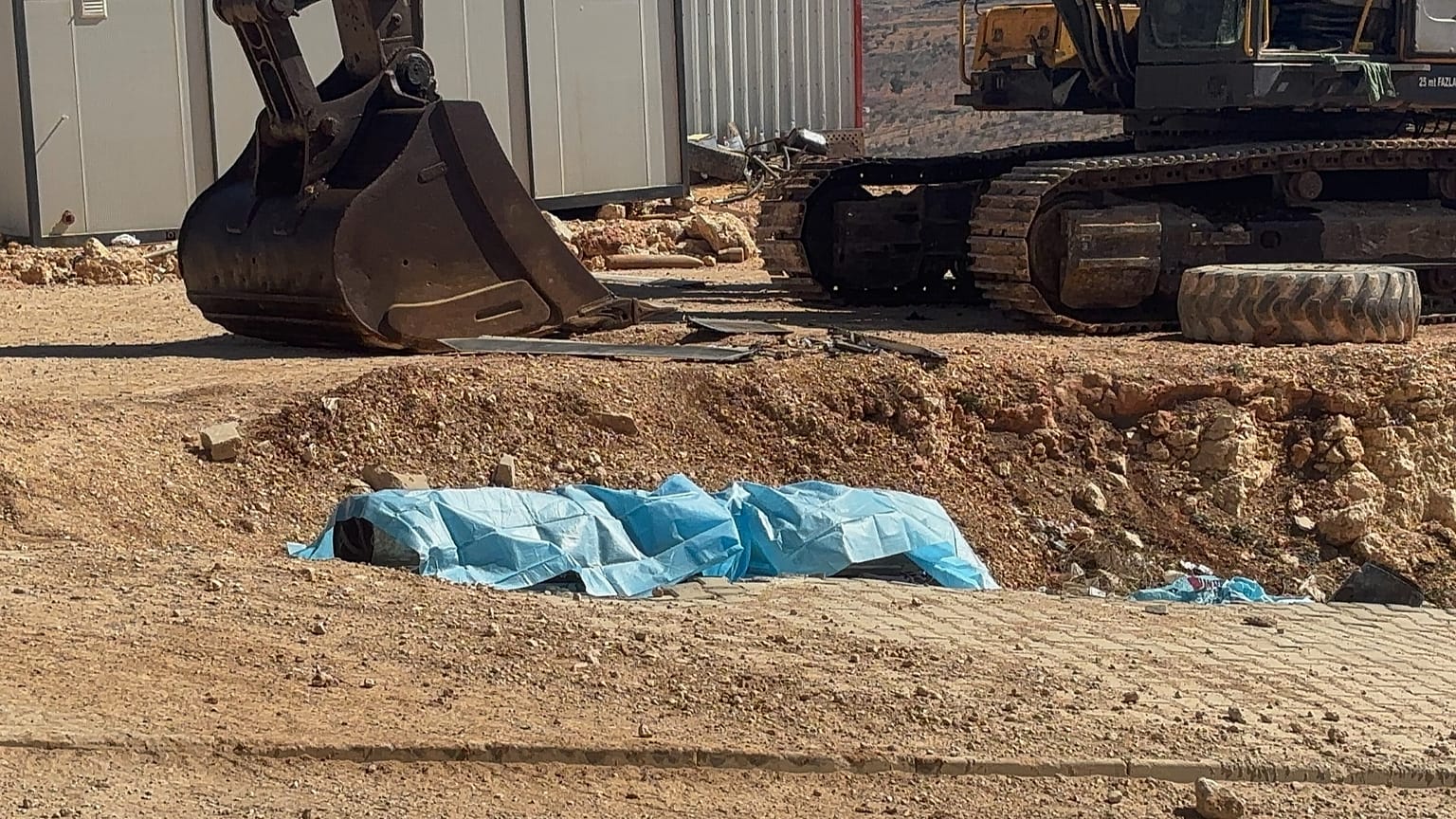 Fragments of a missile fired from Iran and intercepted inside Turkey's airspace by NATO air defences, lie on the ground in in Sahinbey district in south-central Türkiye.