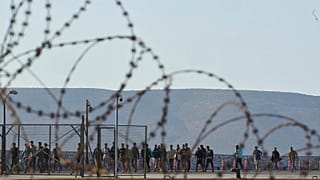 Migrants rescued south of Crete. Irregular migrants saved at sea are often rejected by the EU countries