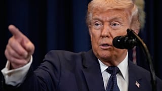 President Donald Trump speaks at a news conference, Monday, 9 March 2026, at Trump National Doral Miami in Doral, Fla.