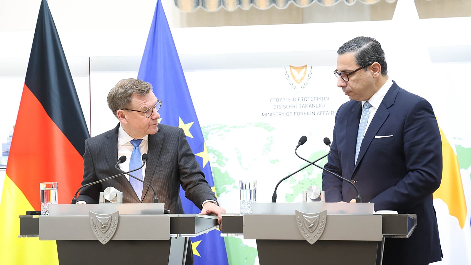 Ο Γερμανός ΥΠΕΞ με τον Κύπριο ΥΠΕΞ