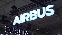 Airbus-Logo auf dem Mobile World Congress 2026