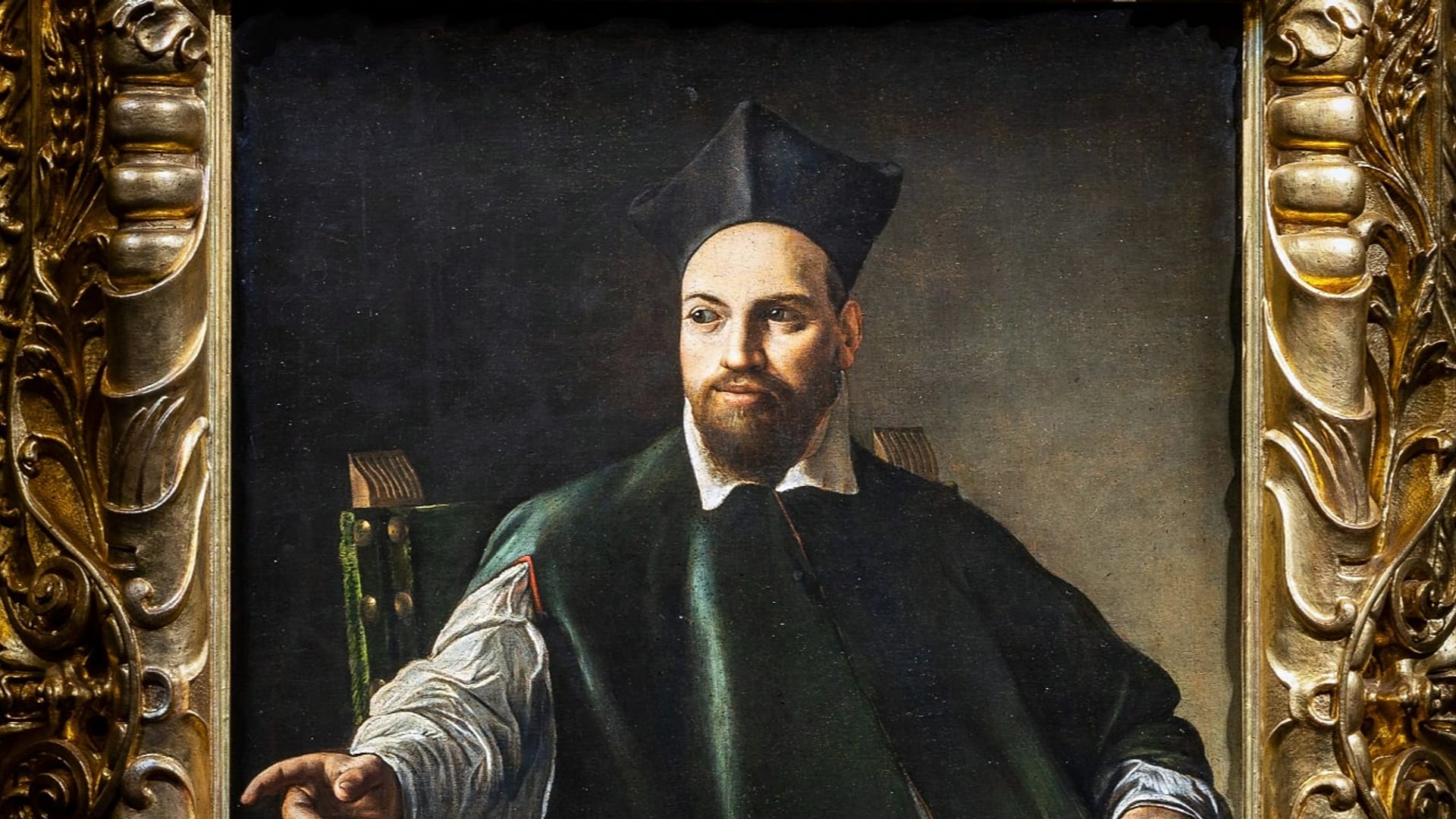 هذه الصورة التي نشرتها وزارة الثقافة الإيطالية تُظهر لوحة "Portrait of Monsignor Maffeo Barberini" للرسام الباروكي كارافاجيو.