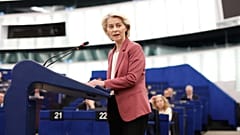 Ursula von der Leyen am Mittwochmorgen.