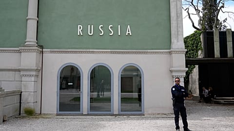 Le pavillon fermé de la Russie en 2022. Archives