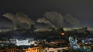 Smoke rises from buildings following an Israeli airstrike in Dahiyeh, Beirut's southern suburbs, Lebanon, Wednesday, March 11, 2026
