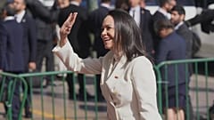 La opositora venezolana María Corina Machado llega al Congreso para la ceremonia de investidura del presidente José Antonio Kast, en Valparaíso, Chile, el 11 de marzo de 2026.