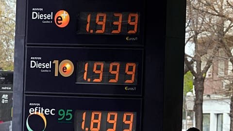 Foto de archivo de los precios de la gasolina en 2022. 