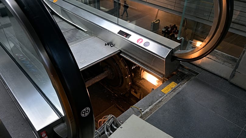 Kaputte Rolltreppe am Berliner Hauptbahnhof, Berlin, 12.03.2026