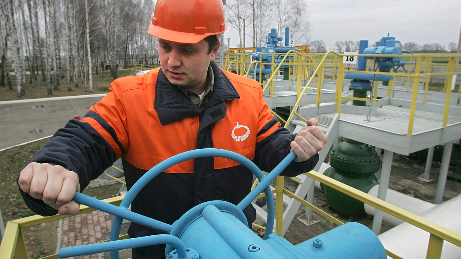 O oleoduto Friendship, perto da aldeia de Bobovichi, a cerca de 330 km de Minsk 