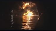 The footage claims to show explosions striking the Safesea Vishnu, a ship flagged in the Marshall Islands, overnight.