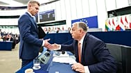 Magyar Péter és Orbán Viktor az Európai Parlamentben
