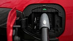 An electric vehicle charges at a station Wednesday, March 11, 2026, in Lincolnwood, Ill. 