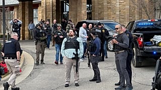 Law enforcement respond to a call at Temple Israel synagogue, Thursday, 12 March, 2026 in West Bloomfield Township, Michigan, USA