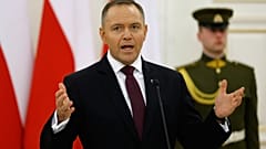 Il presidente polacco Karol Nawrocki in conferenza stampa con il presidente lituano Gitanas Nauseda e il presidente ucraino Volodymyr Zelenskyy a Vilnius, Lituania, 25 gennaio 2026