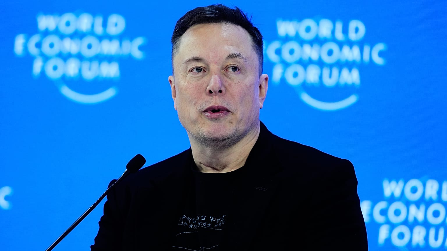 FILE - Elon Musk attends the annual meeting of the World Economic Forum in Davos, Switzerland, Jan. 22, 2026. 