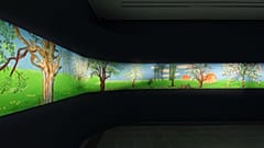 David Hockney: un año en Normandía y otras reflexiones sobre la pintura, vista de la instalación, Serpentine North.