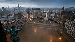 Blick auf den Dam-Platz in Amsterdam, Niederlande, Dienstag, 4. Mai 2021.