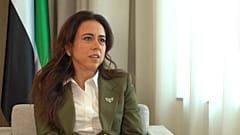 Die Staatsministerin der Vereinigten Arabischen Emirate Lana Nusseibeh in einem Interview mit Euronews