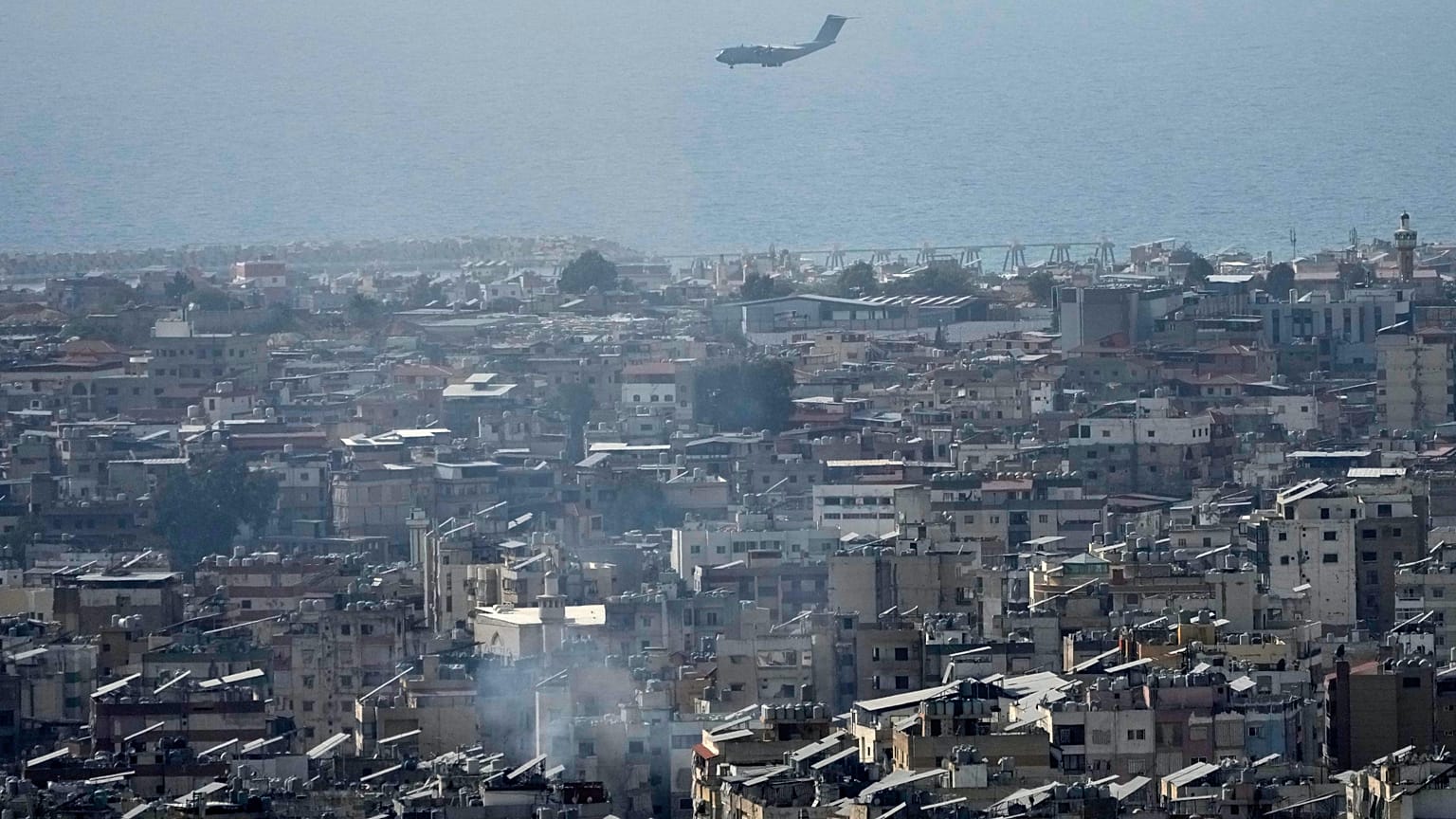 القصف فوق الضاحية الجنوبية لبيروت