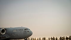 Militari Usa nella base di Ali Al Salem, in Kuwait, immagine d'archivio