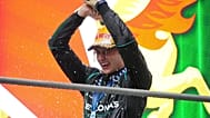 Andrea Kimi Antonelli of Italy pours champagne on himself at the Shanghai International Circuit in Shanghai, 15 March, 2026