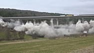 Germany demolishes sections of major highway bridge in controlled blast