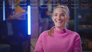 Babos Tímea az Euronewsnak adott exkluzív interjú készítésekor