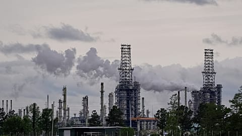 A refinaria de petróleo Marathon Garyville, em Reserve, Louisiana, 7 de abril de 2025.