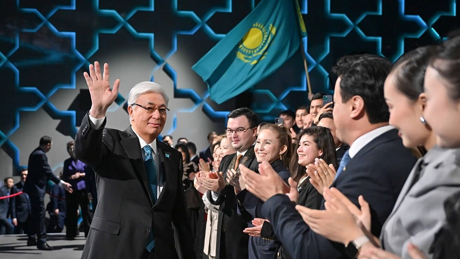 Voting in a constitutional referendum in Astana